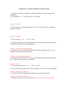 Chemistry-II: practice problems for mid-year exam - cat-chem
