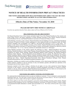 notice of health information privacy practices