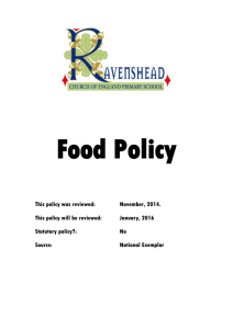 Food Policy - Ravenshead C of E Primary School
