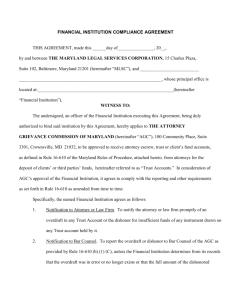 agreement - Maryland Legal Services Corporation