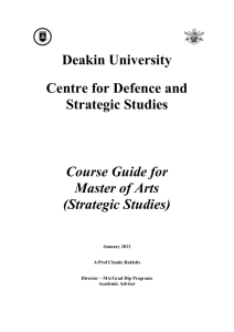 Course Guide - Department of Defence