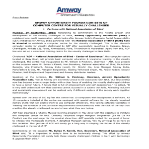 AMWAY OPPORTUNITY FOUNDATION SETS UP