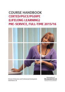 Pre-service course handbook 2015/16