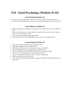 E10 - Social Psychology (Modules 43-45)