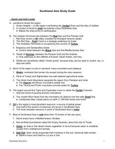 Southwest Asia Study Guide