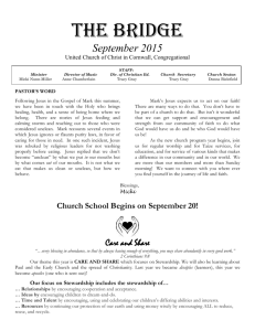 September - United Church of Christ in Cornwall, Congregational.