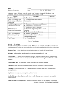 Business Ownership Packet