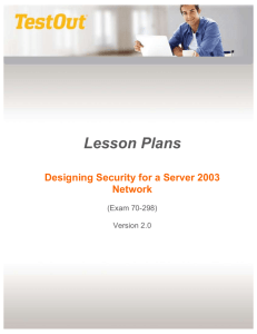 Designing Security for a Server 2003 Network