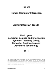 Admin Guide - Institute of Information Sciences and Technology