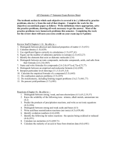 AP Chemistry Midterm Exam Review Sheet - APchem-MCC