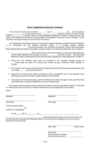 Drainage Covenant Form - Monroe County Road Commission