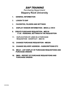 SAP Training 101 - Slippery Rock University