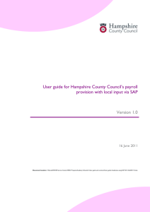 User guide for Hampshire County Council's payroll provision with
