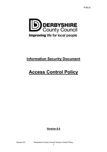 Access Control Policy - Derbyshire County Council