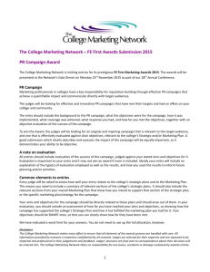 Marketing Network – FE First Awards Submission 2010