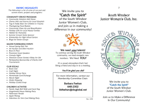 Brochure - South Windsor Junior Womens Club