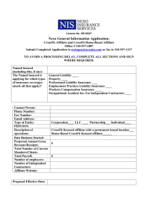 License No. OE14627 Nexo General Information Application