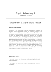 Physics Laboratory 1 Last modified : 2010.2.8 Experiment 2. A
