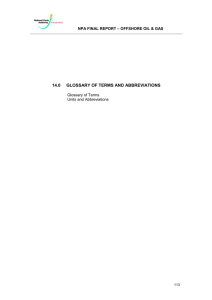 14.0 Glossary of Terms and ABREVIATIONS