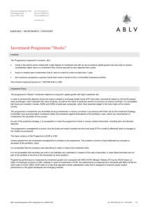 Investment Programme "Stocks"