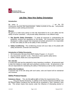 Job Site-New Hire Safety Orientation Template