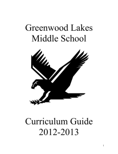 Greenwood Lakes Middle School Curriculum Guide 2012