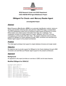 DBAgent for Oracle and Mercury Reader Agent