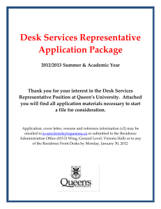 Join the Front Desk Team - Queen's University Residences