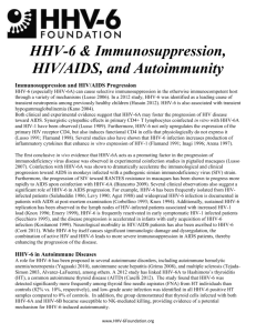 I. Immunosuppression & HIV/AIDS Progression - HHV