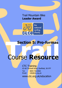 Trail Mountain Bike Leader Resource