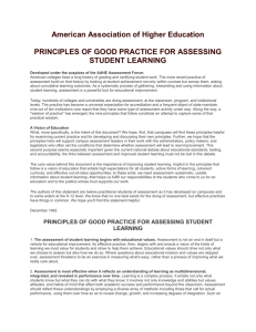 AAHE Principles of Assessment