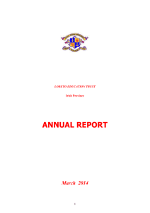 Loreto Annual Report Irish Province - March 2014