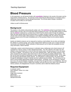 Auscultation of blood pressure
