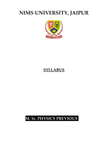 M.Sc. (Physics) - Distance Learning Programs