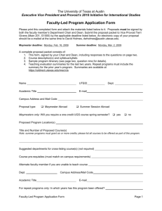 Faculty-Led Program Application Form