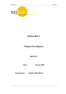 Clinical Test Battery
