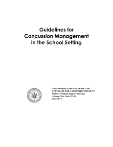 Guidelines for Concussion Management