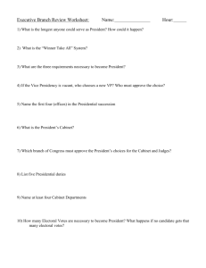 Executive Branch Review Worksheet: