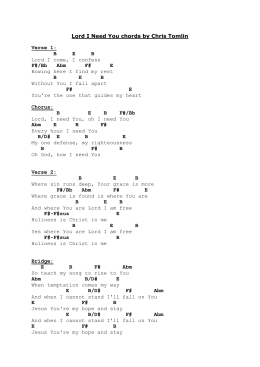 Lord I Need You- Chords