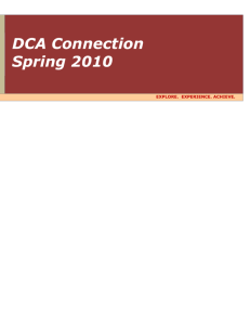 DCA Connection Spring 2010 - Career Services