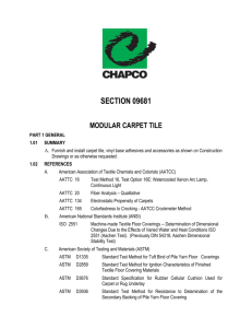 Section 09681 - Modular Carpet Tile