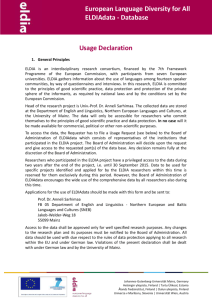 Usage Declaration