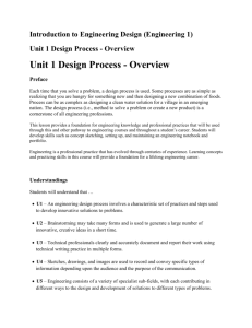 Introduction to Engineering Design (Engineering 1) Unit 1 Design