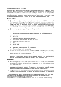 Guidelines on Student Workload Around the world systems and