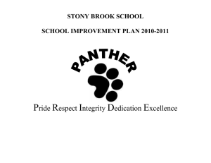 MERA School Improvement Goal - Stony Brook School