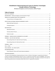 Ex parte report on the Wireless Emergency