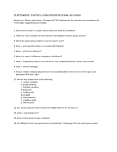 ap government / chapter 11 / public opinion questions / mr