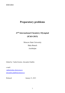 Preparatory problems - ICHO 2015