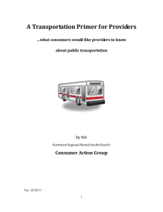 Transportation Primer for Providers