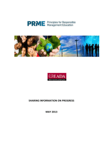 Sharing Information on Progress Report EADA 2013